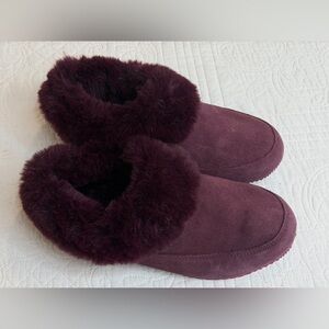 Sorel Go Coffee Run Slip On Slippers Women’s Sz 10 Epic Plum Comfort Fuzzy Warm